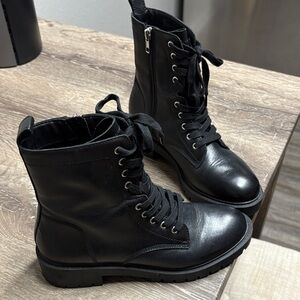 Steve Madden Black Combat Boots
